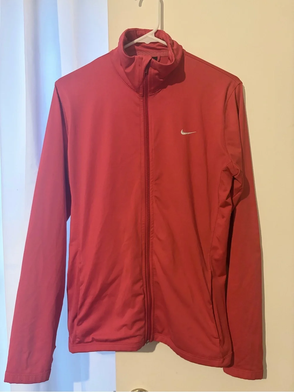 Nike Womens Red Full-Zip Track Jacket